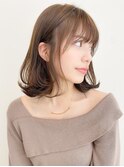 ミディアムレイヤー、外ハネボブ、グレージュ、脱白髪染め☆