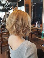 グランエクラ バイフルショウ(GRAND ECLAT by FURUSHO)&nbsp;大人可愛いカールボブ フレンチガーリー ブロンドヘア金髪ボブ