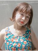 シースルーバング 外ハネ 切りっぱなしボブ ☆