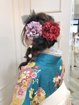 クロップ エス 湘南辻堂(crop es) crop es 湘南辻堂　yuuka☆卒業式ヘア　サイド編みおろし