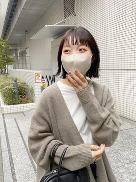 パーヴ(palve) 【遠藤】パツっと軽やかボブ×柔らか暗髪カラー