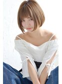 【綾瀬】耳掛け/厚め前髪/ベージュ/大人かわいいナチュラルボブ7