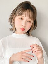 リヤン 表参道(lyann) チョコレートアッシュ大人ガーリーイヤリングカラー外ハネボブaa