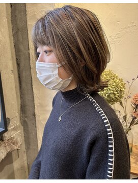 ゴーシェン 津田沼本店(Goshen) ニュアンスハイライト×ボブウルフ