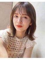 ガーデン 銀座(GARDEN)&nbsp;ミディアム似合わせカットフルバングハッシュカット前髪パーマ