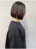 大人かわいい顎ラインボブ＊簡単スタイリングミニボブ