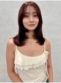 イメチェン/似合わせカット/フルバング/レッドブラウン/中野