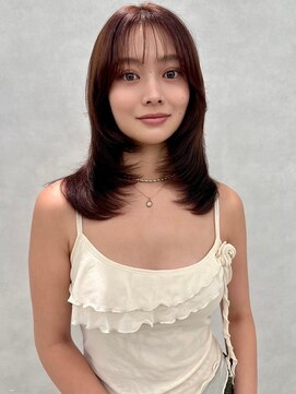 アッシュ 中野店(Ash) イメチェン/似合わせカット/フルバング/レッドブラウン/中野
