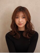 アース センター南店(HAIR&MAKE EARTH) ★小顔カット薄めバングシアーカラーウェーブパーマ美髪前髪