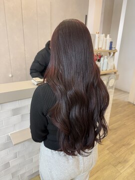ジュエ ヘアー デザイン(Jue hair design) ワンカラーボルドーカラー