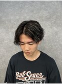 波巻きツイストスパイラルパーマ/フェザーパーマ/眉毛/メンズ
