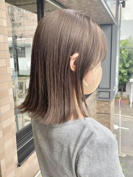 リグリー(regree) 切りっぱなしボブ/外ハネボブ/グレージュ/髪質改善