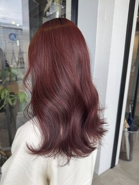 ナンバー(number+) 20代30代40代ピンクブラウン艶感ストレート透明感