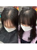 長崎ではここだけ！　前髪の割れ癖改善クロスパーマ！