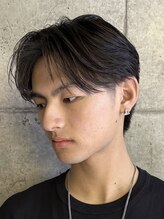 ブラウン メンズ(Brown MEN's) 黒髪マッシュ毛流れパーマ/藤沢メンズ