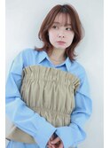 【Sourire江坂】オレンジベージュ×くびれヘア