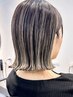 似合わせカット+白髪ぼかしハイライト（全体)＋トリートメント（札幌/大通）