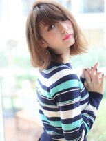 ヴィヴィ(VIVIE)&nbsp;小顔切りっぱなし外ハネボブラウンベージュ美髪マロングレージュ