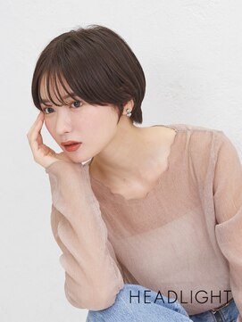 ボニア バイ ヘッドライト 大阪梅田店(BONIA by HEADLIGHT) ハンサムショートボブレイヤーココアベージュ小顔ネイビー黒髪