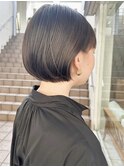 大人コンパクトショートボブ透明感のある艶カラー