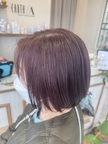 アースオーセンティック 大分下郡店(EARTH Authentic) 白髪ぼかしハイライト×ショートボブ