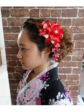 髪こうぼう 編みこみヘアセット