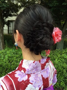 グリーン(green) 浴衣花アレンジchibyiijima