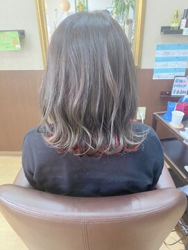 キュアスペース(CURE SPACE) インナーカラー【アイスピンク】×プラチナグレージュ