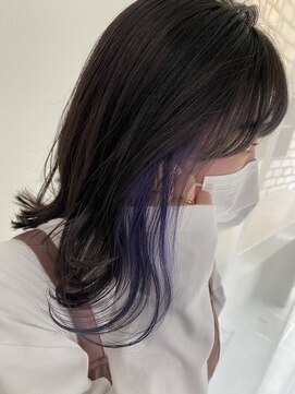 パトゥ 烏丸(patou) ブリーチ一回で可能！バイオレットインナーカラー