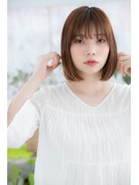 ミック ヘアアンドビューティー 大山店(miq Hair&Beauty) シースルー前髪★艶カラーナチュラル前下がりボブc1