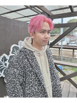ラウラウヘアーリゾート(Lau Lau hair resort) 【LauLau.  竹内】メンズピンクカラー