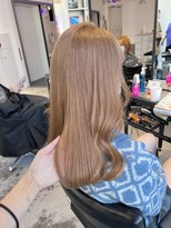 ゲーム 原宿店(GAME)&nbsp;オレンジベージュ/ミディアム/オージュア/ダブルカラー/原宿