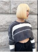 #ホワイトブロンド#抜きっぱなし#ボブ#ミニボブ#艶髪ハイトーン