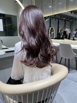 ロンドメリア 天神大名店(Lond Melia)&nbsp;★斜めバングミディアムヘアグレージュカラーデザインカラー★