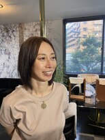 アローズ 久留米店(arose)&nbsp;30代40代50代黒髪小顔マニッシュハンサムワンレンボブ
