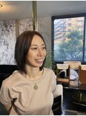 30代40代50代黒髪小顔マニッシュハンサムワンレンボブ