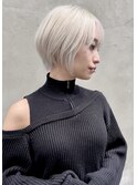 【ホワイトショートボブ】