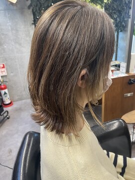 シェル 吉祥寺(shell) グレージュカラー/ボブウルフ/黒髪/ココアベージュ