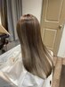カット+ハイライト+カラー+トリートメント（ブリーチ1回）　￥17900