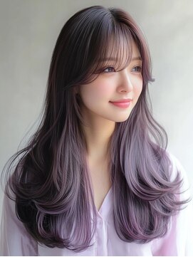 アルトリスト(Altruist Aging×HAIR&SPA) ★ダークアッシュ大人ガーリーボブ着物ミディアムレイヤーカット