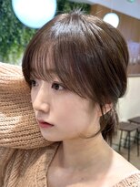 ビューブルー 亀戸錦糸町(VIEW BLUE)&nbsp;美髪カールピンクブラウン韓国レイヤーロングセミディ顔周り前髪