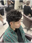 メンズウルフ スパイキーショート パーマ