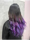 #プルエクステ#エクステ#ギャル#パープル#ピンク#高知