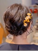 ショートヘアをシニヨンに　～結婚式ヘアアレンジ～