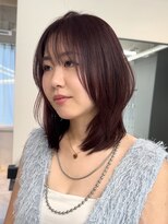 ジアン テラス(GIEN TERRASSE)&nbsp;ニュアンスレイヤーカットワインレッド/岸本