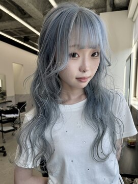 リノート バイ エゴル 太田川(Linoet by ENGOL) ブルーシルバー/青髪/ハイトーンカラー