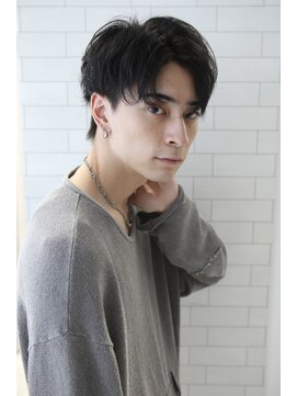 ニュアンスパーマ/ラウンドマッシュ/ナチュラルセンターパート