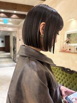 ビュートリアム265(BEAUTRIUM 265) ★切りっぱなしボブ/前髪ありミニボブ/モーブブラウン/銀座20代
