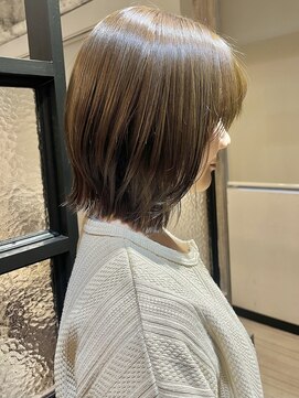 ジャストビューティマカロン 上大岡(Just Beauty macaron) 【 nagi】ボブ×オリーブベージュ