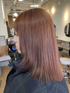 ラック 津田沼(LUCK) ピンクブラウン/津田沼/韓国/ボブ/ケアブリーチ/似合わせカット